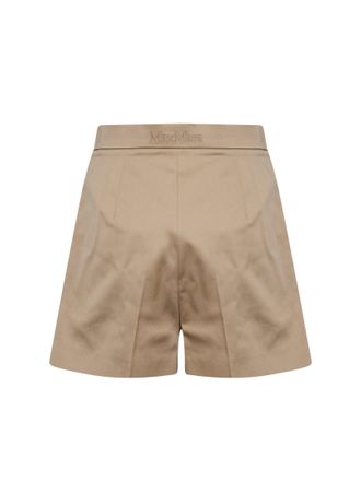 Max Mara Womens Shorts Mxmtabacco Beige Cotton