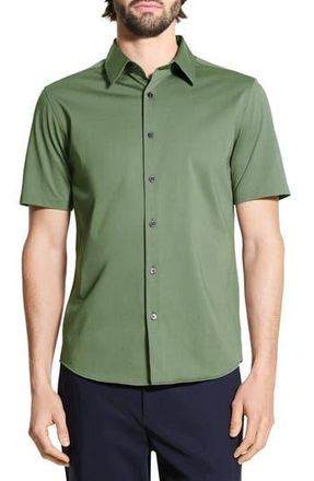 Theory Irving Short Sleeve Button-Up Shirt in Orchard at Nordstrom Rack, Size Large