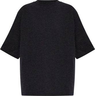 R&oacute;he Oversized Merinowol T-shirt - Dames - T-shirts - Grijs - S - Wol - Tops