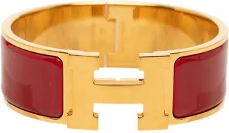 Herm&egrave;s Pre-owned Hermes Wide Enamel Clic Clac H Bracelet GM Ladies G0SAV1DJDOU6QSEE
