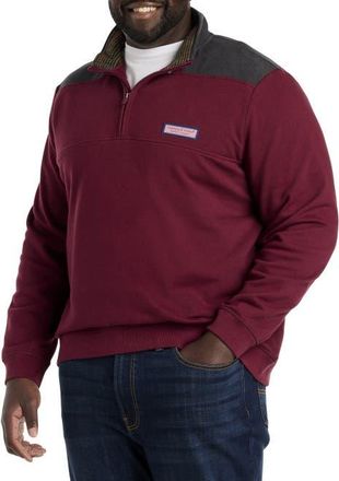 Vineyard Vines Big & Tall 1/4-Zip Professor Shep Shirt in Crimson at Nordstrom, Size 2X Big