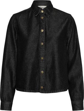 MY ESSENTIAL WARDROBE Nessie Denim shirt - Dames - Spijkeroverhemden - Zwart - S - Denim - Overhemden