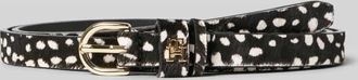 Tommy Hilfiger Ledergürtel mit Animal Print in Black, Größe 100
