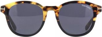 Tom Ford Tortoiseshell Round Sunglasses - Brown