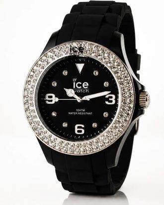 Ice Watch Stone Sili Black Dial Ladies Watch ST.BS.B.S.11
