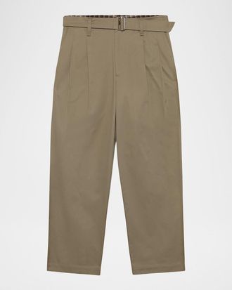 SIMKHAI Men & apos;s Kent Pleated Cotton Trousers