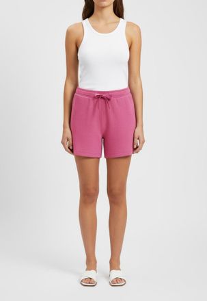 HUGO BOSS Shorts BOSS Ottoman, Damen, Gr. XXL, N-Gr, lila (medium lila 510), Jersey, Obermaterial: 98% Modal, 2% Elasthan, ca. Mitte Oberschenkel, Hosen Shorts,