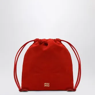 Miu Miu Red Suede Pouch