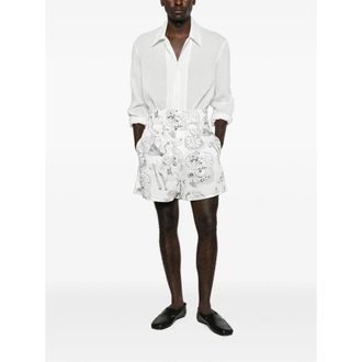 Jacquemus Graphic Print Shorts - White