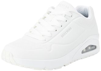 Skechers Mens Uno Stand on Air Sneaker, White Durabuck Mesh, 5.5 UK