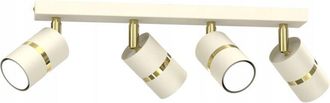 OEM L&aacute;mpara De Techo L&aacute;mpara De Aluminio Plaf&oacute;n Tubo Metal Led Gu10 Beige Dorado Spot Tubo