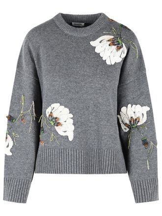 SIMKHAI Dawna Grey Wool And Cashmere Sweater
