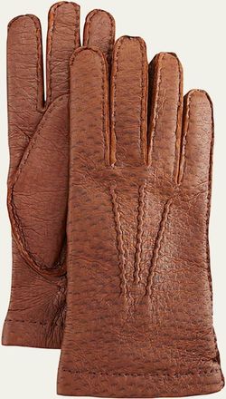 Hestra Peccary Hand-Sewn Leather Cashmere-Lined Gloves