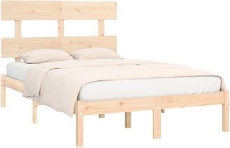 vidaXL Estructura De Cama Madera Maciza 140x190 Cm Vidaxl