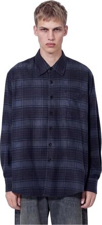 Our Legacy Above Shirt - Heren - Casual Overhemden - Blauw - L - Katoen - Overhemden