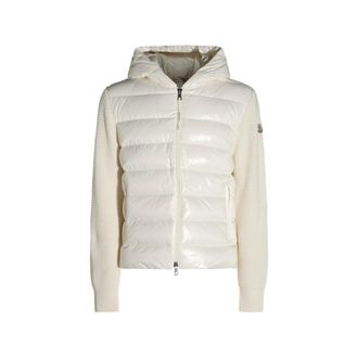 Moncler Quilted-panel Waffle-knit Jacket