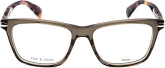 Rag & Bone Ladies Green Rectangular Eyeglass Frames RNB3043-1