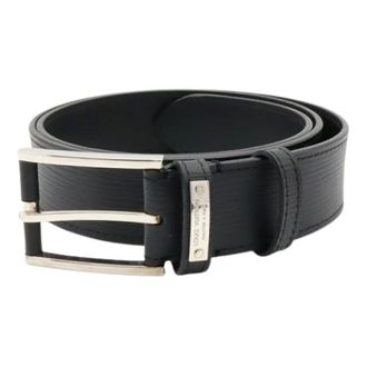 Louis Vuitton Pre-owned Vintage Leren Riem - Heren - Pre-owned - Zwart - Maat: ONE Size Leer