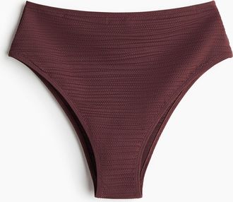 H&M Cheeky Bikinihose High Waist - Brown