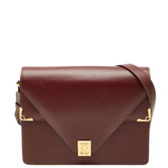 Cartier Pre-owned Schoudertas - Dames - Vintage Schoudertas - Rood - ONE Size - Leer - Vintage