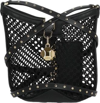 Lanvin Intricate Cut-Out Leather Bucket Bag