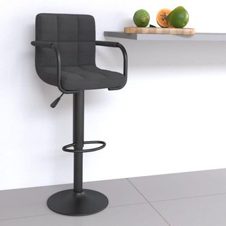 vidaXL Taburete De Cocina Tela Gris Oscuro Vidaxl