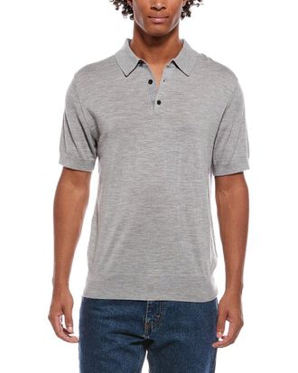 Vince Wool & Cashmere-Blend Knit Polo Shirt