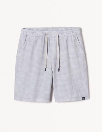 Glyder Versatility Short in Ash Grey Grid Print 7.5 at Nordstrom, Size Xx-Large X 7