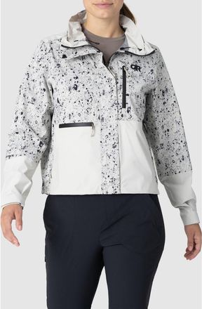 Outdoor Research Stratoburst Stretch SE Jacket in Oyster Creekside Print/Oyster at Nordstrom, Size X-Large