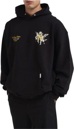 Represent Represent, Hoodies & sweatvesten, Heren, Zwart, M, Katoen, Zwarte hoodie met prints