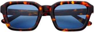 Freyrs Eyewear Hudson Rectangular Sunglasses in Tortoise /Blue at Nordstrom
