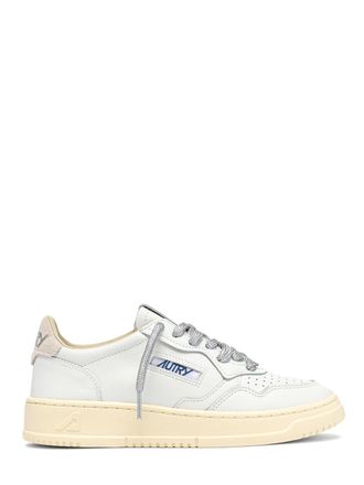 Autry Perforated Leather Sneakers with Suede Accents