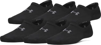 Under Armour Vanish 6-Pack No-Show Socks in 008 Ultimate Black at Nordstrom, Size Medium