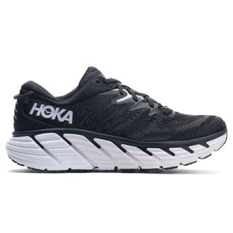 Hoka One One Hoka Gaviota 4 Textile Synthetic Mens Lace Up Trainers - Black White - Size:UK 11.5