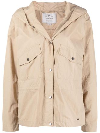 Woolrich hooded parka jacket - women - Polyamide - S - Neutrals