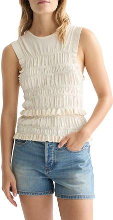 Scotch & Soda Smocked Tank Top in Eggnog at Nordstrom, Size X-Small