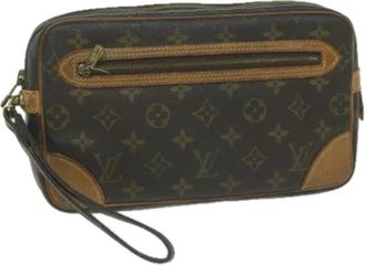 Louis Vuitton Pre-owned Canvas clutches - Dames - Vintage Clutch - Bruin - ONE Size - Leer - Vintage