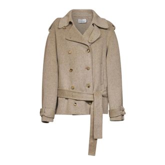 Giuseppe Di Morabito Giuseppe DI Morabito Coats - female - Giuseppe Di Morabito - Double-Breasted Coats - Beige - 2XS - Coats