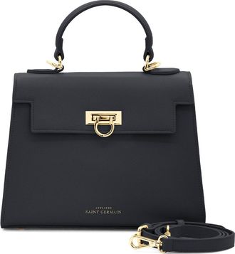 Ateliers Saint Germain Womens Handbag Cannes - Black Leather - One Size