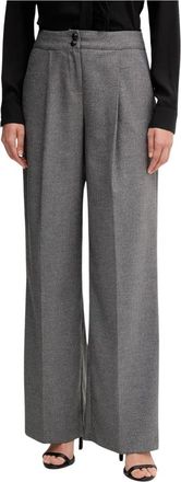 Gaud&igrave; High-waist Wide Broeken - Dames - Wijde Broeken - Grijs - M - Leer - Broeken
