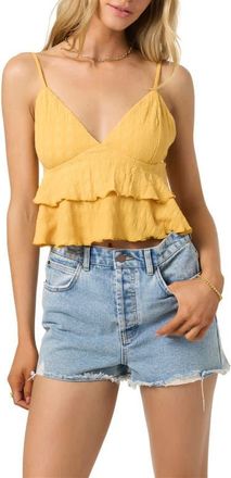 O'Neill Chloey Gauze Camisole in Bright Gold at Nordstrom, Size Medium
