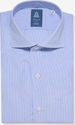 Finamore Fein gestreiftes Langarm-Hemd Napoli