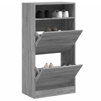 Berkfield Home Shoe Cabinet Grey Sonoma 60x34x116 Engineered Wood