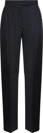 Khaite Jude Gestreepte Wolmix Pantalon - Dames - Broeken - Blauw - XS - Wol - Broeken