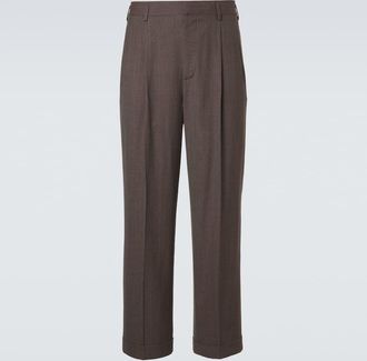 Loro Piana Isaac virgin wool cr&ecirc;pe straight pants
