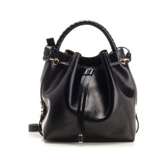 Chlo&eacute; Marcie Shiny Leather Bucket Bag