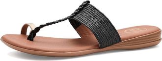 Andr&eacute; Assous Neo Womens Sandals Black Raffia : 10 M, Faux Leather