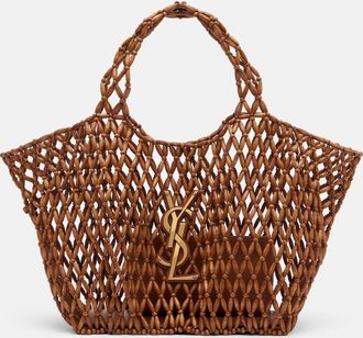 Saint Laurent Shopper Icare Cassandre Medium in legno