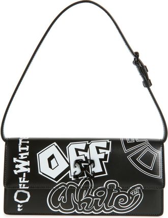 Off-white Jitney 1.0 Leather Shoulder Bag in Black - White at Nordstrom