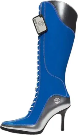 Timberland x Veneda Carter 14 Inch Lace-Up Zip Boot Bright Blue TB0A6EEHELG